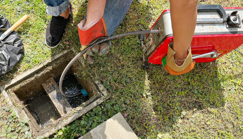 Blocked drain plumbing image showing drainage work for Sandton drain clearing services